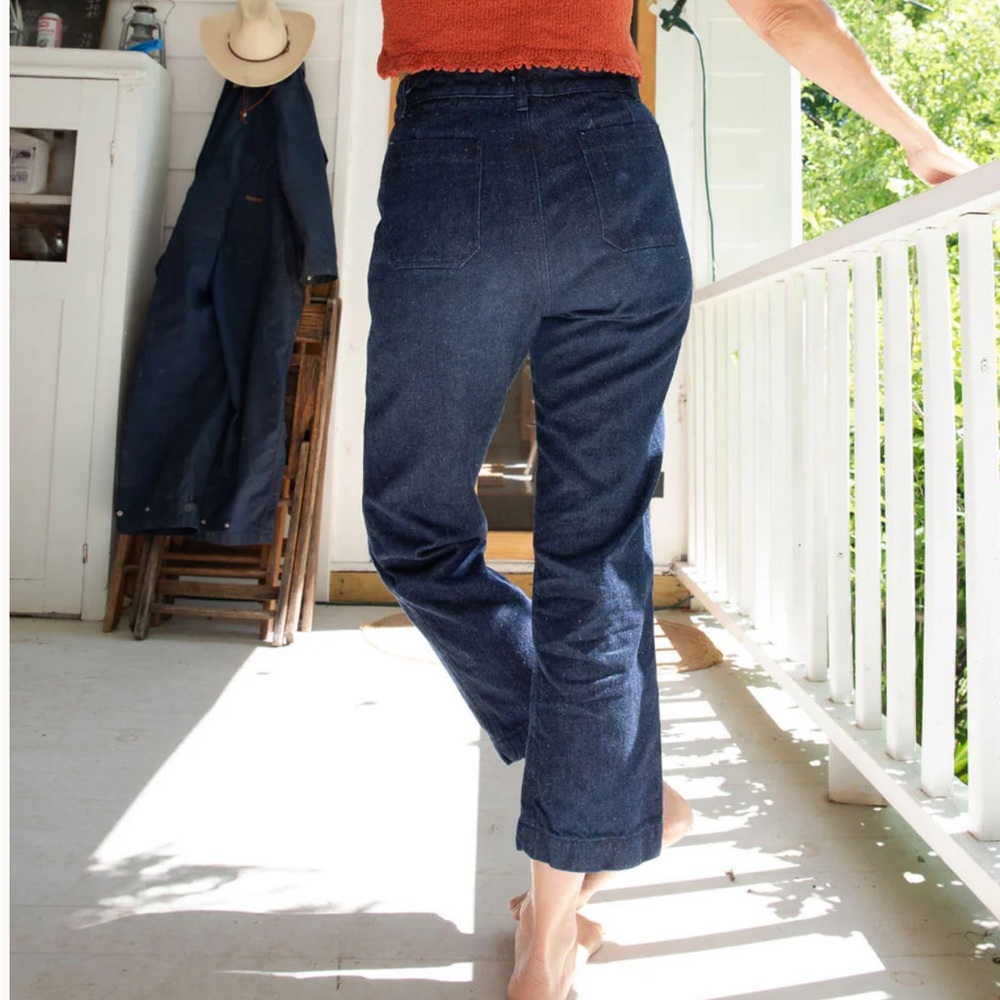 Kordal Studio sz XL 12 Alex Pant Hemp Cotton Indigo Denim Jean Blue
